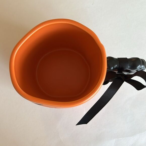 NWT Rae Dunn Trick Or Treat Halloween Coffee Mug Double Sided Orange Black - Picture 7 of 9